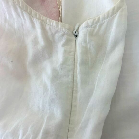 100% Cotton Embroidered Sleeveless Dress High-low Hem Boho-Chic Fit n Flare M - Picture 4 of 9